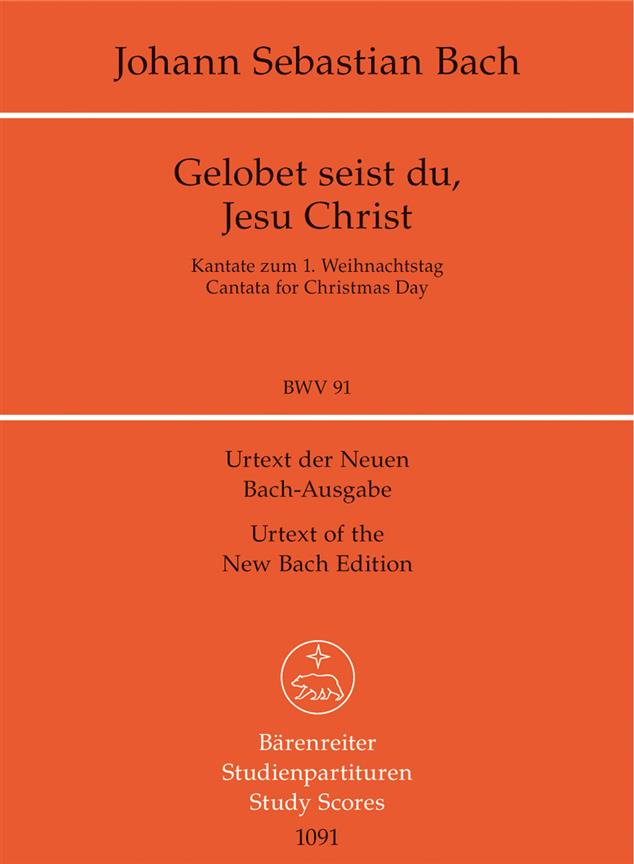 Gelobet seist du, Jesu Christ, BWV.91 (Study score, Urtext edition)