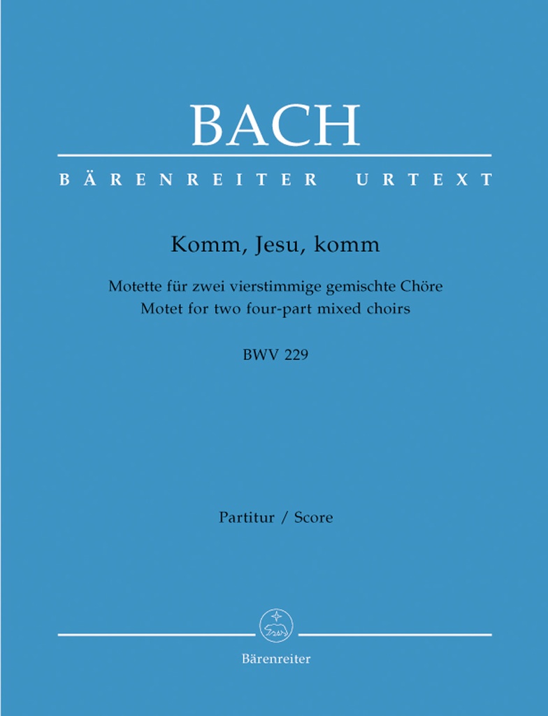 Komm, Jesu, komm, BWV.229 -Motet for two four-part Mixed choirs-