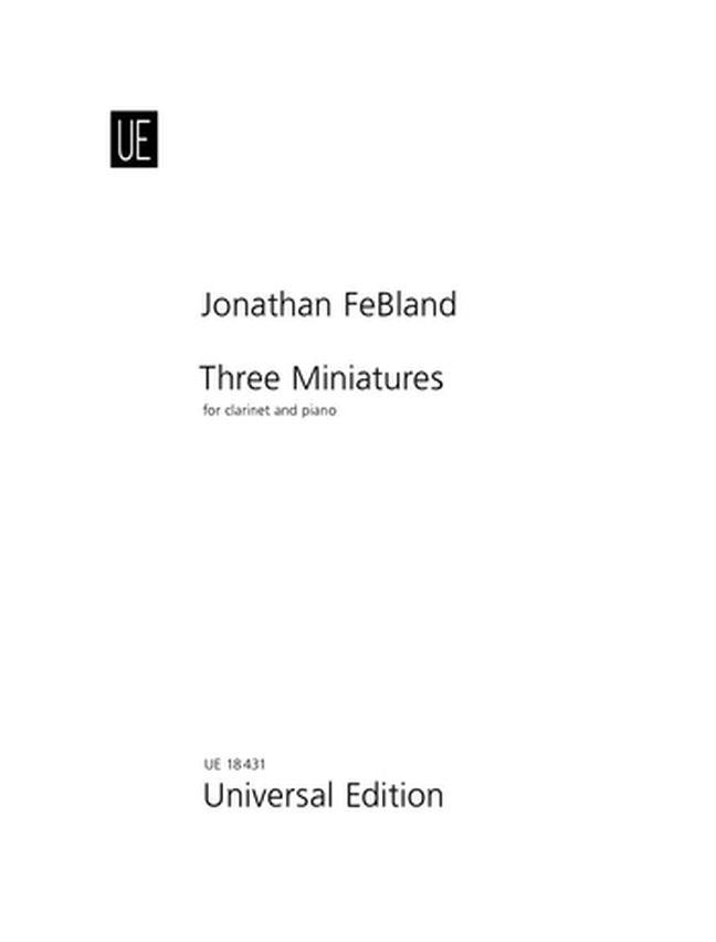 3 Miniatures for Clarinet and Piano