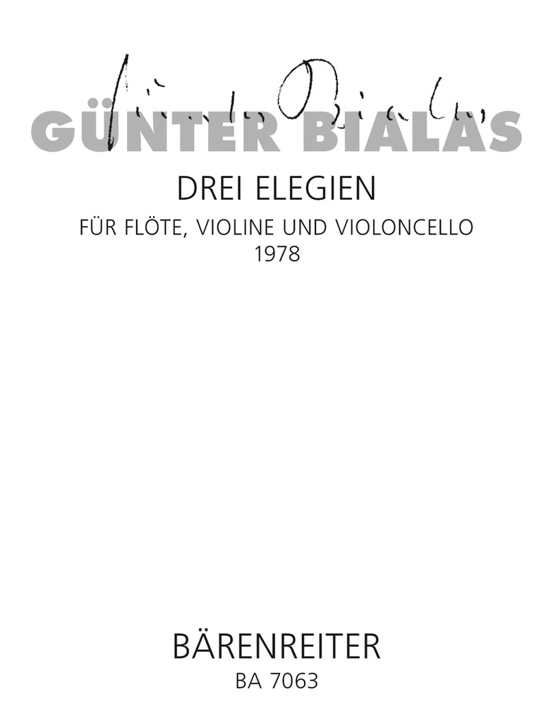 3 Elegien (1978) (Score & parts)