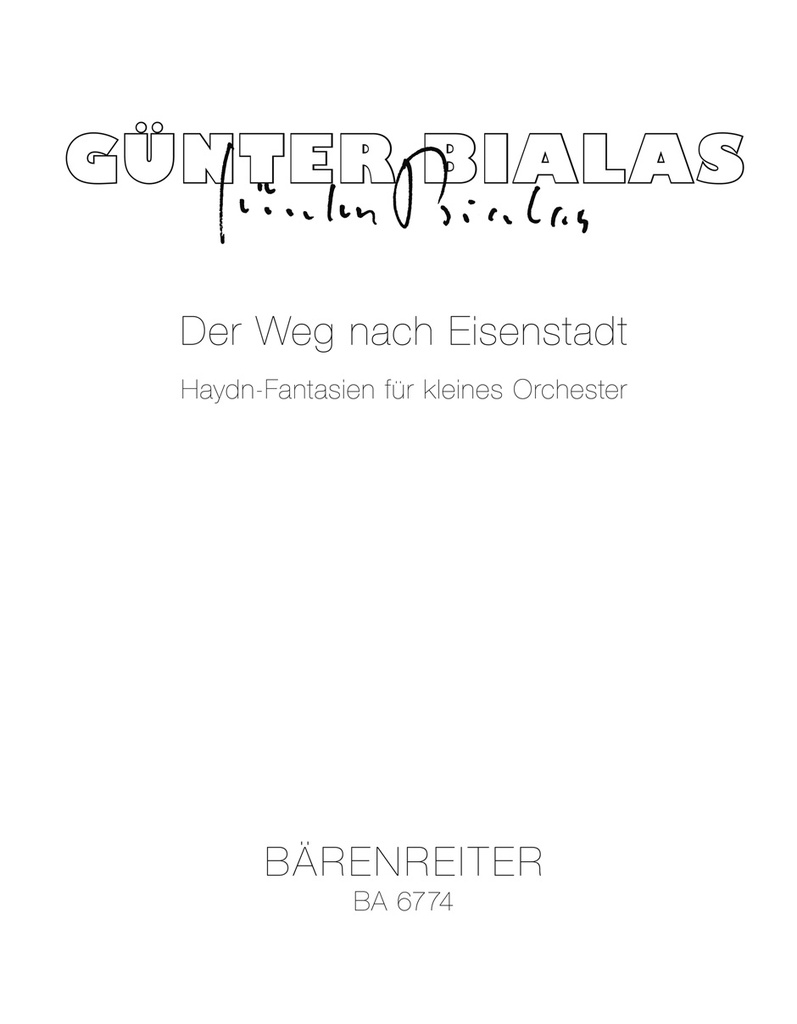 Der Weg nach Eisenstadt für kleines Orchester (1980) (Study score)