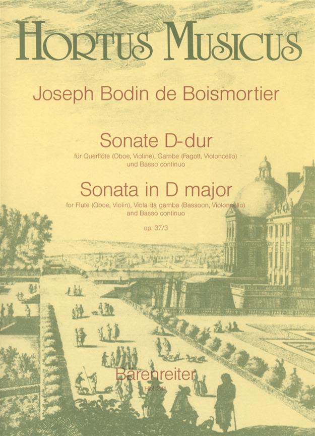 Sonate für Flöte(Oboe, Violine), Viola da gamba(Fagott, Violoncello) und Basso continuo D-Dur, Op.37/3 (Set of parts)