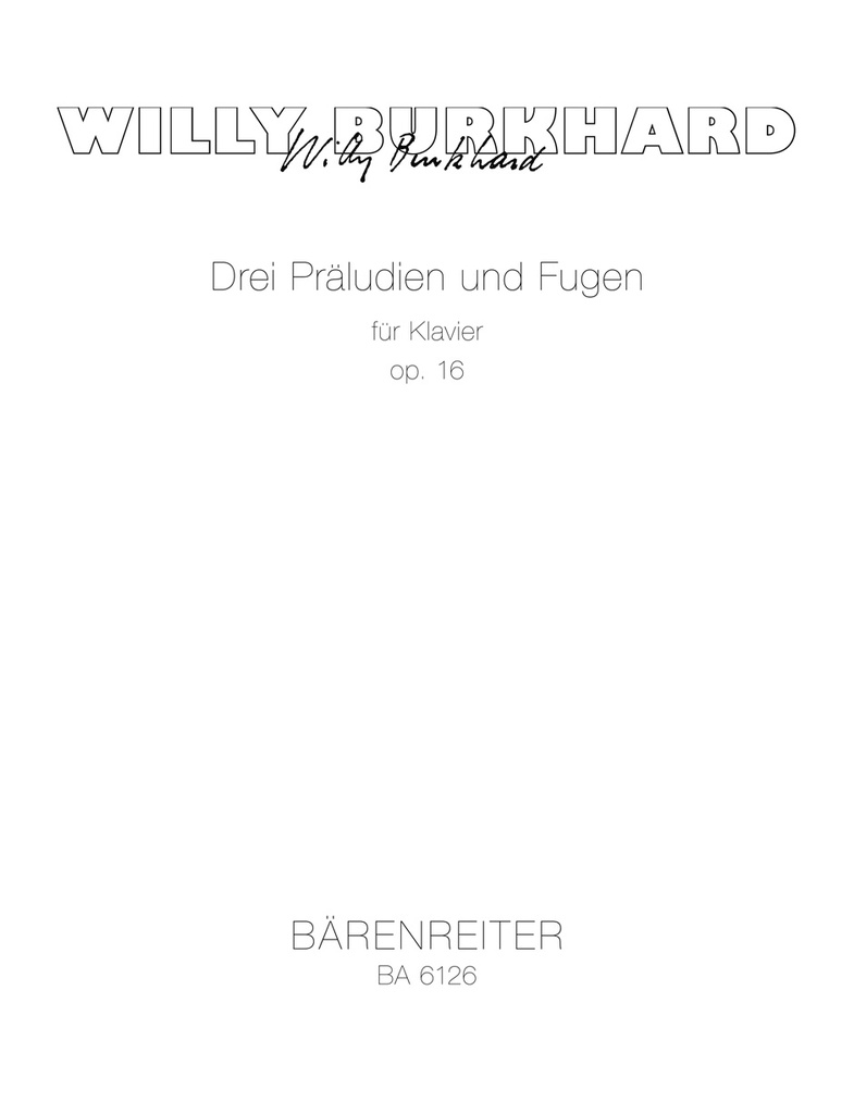 3 Präludien und Fugen für Klavier, Op.16 (1927)