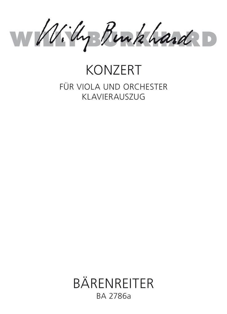 Concerto for Viola and Orchestra, Op.93 (1953) (Piano reduction)