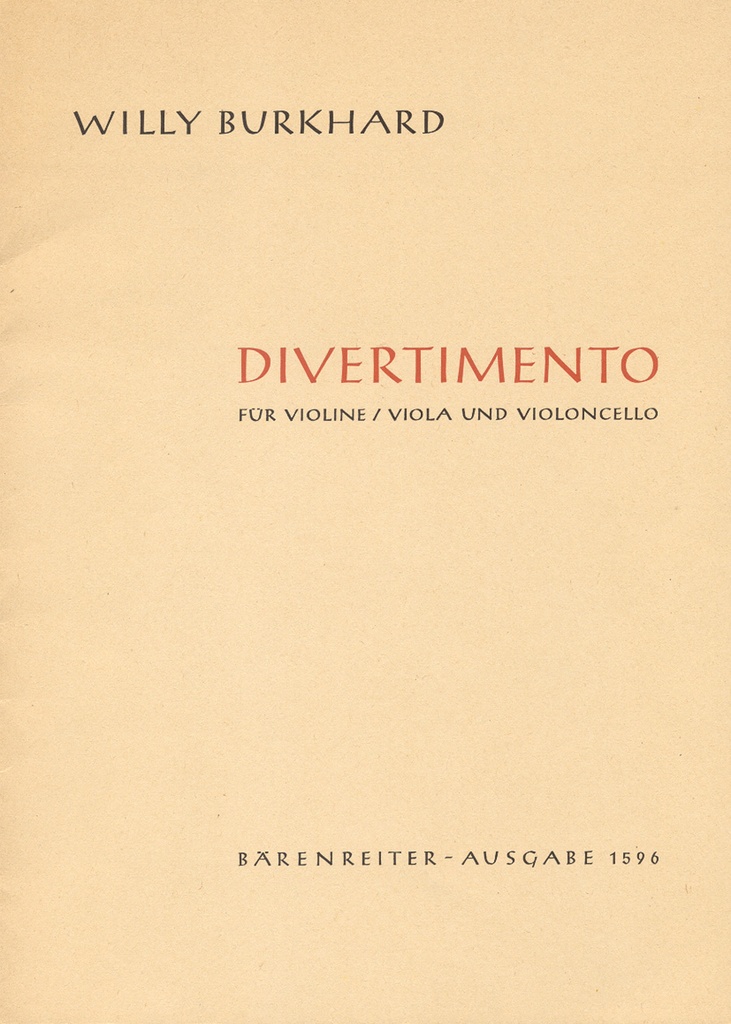 Divertimento für String Trio, Op.95 (1954) (Set of parts)