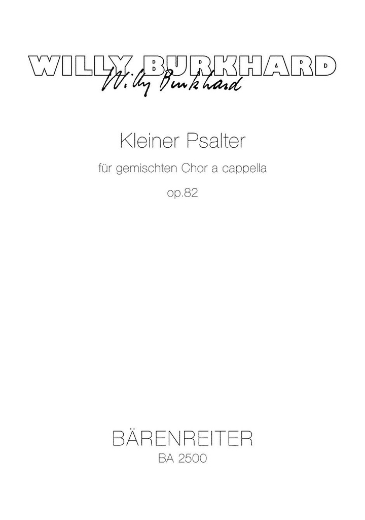 Kleiner Psalter für Mixed Choir a cappella, Op.82 (1950)