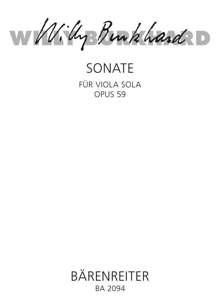 Sonate für Solobratsche (1939), Op.59 (Sonate für Viola solo)