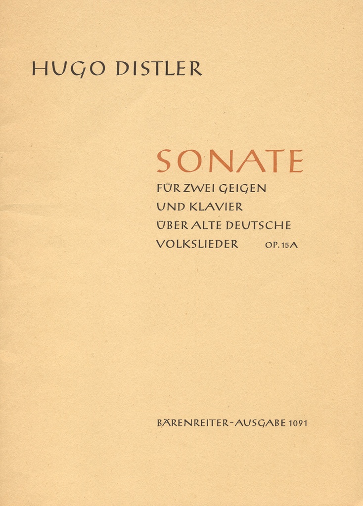 Sonate über alte deutsche Volkslieder, Op.15a (Set of parts)