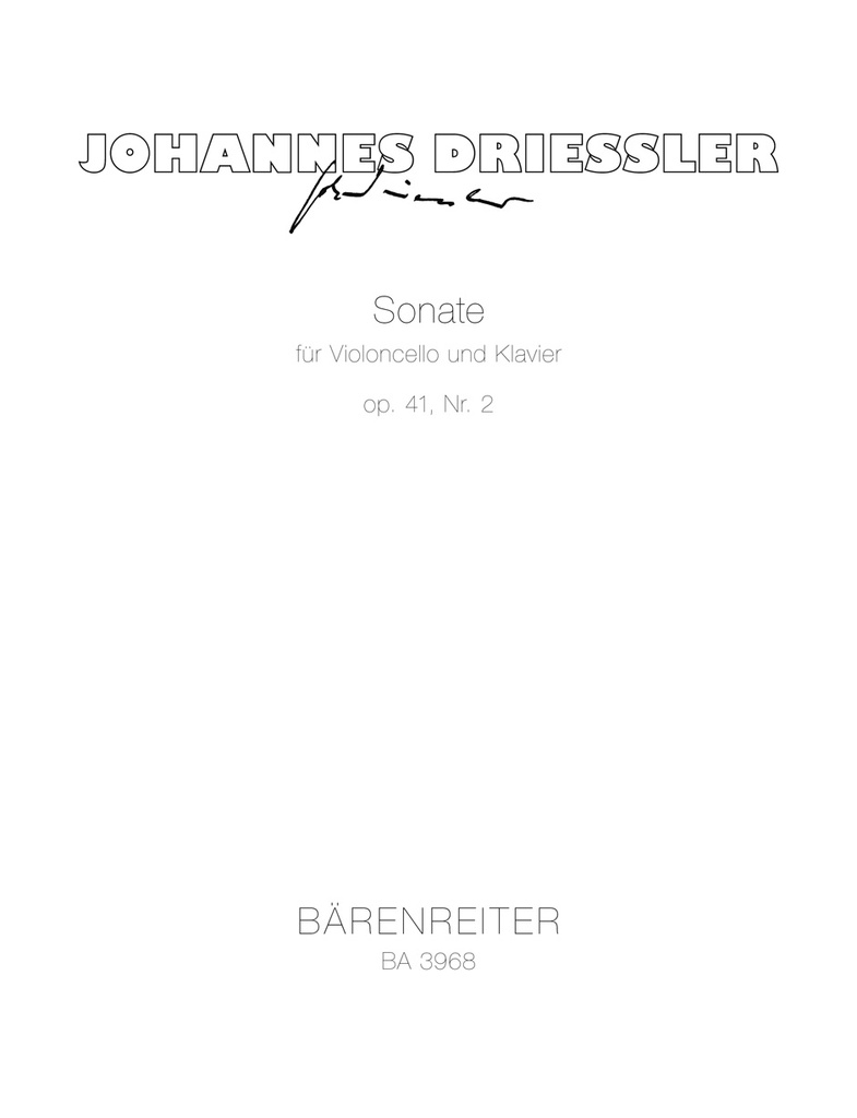 Sonate für Violoncello und Klavier No.2, Op.41 (1956) (Score & parts)