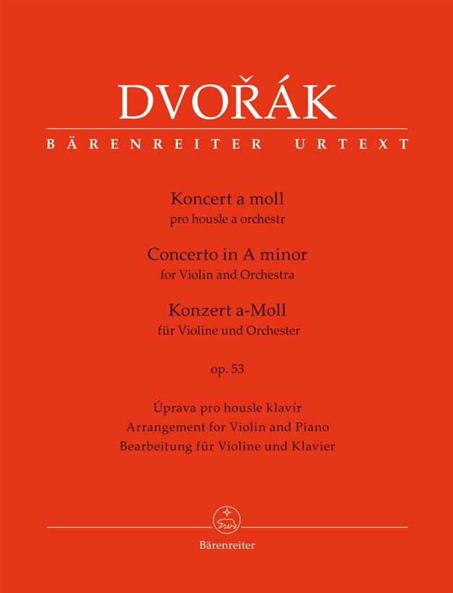 Concerto for Violin and Orchestra A minor, Op.53 (Full score, Urtext edition)