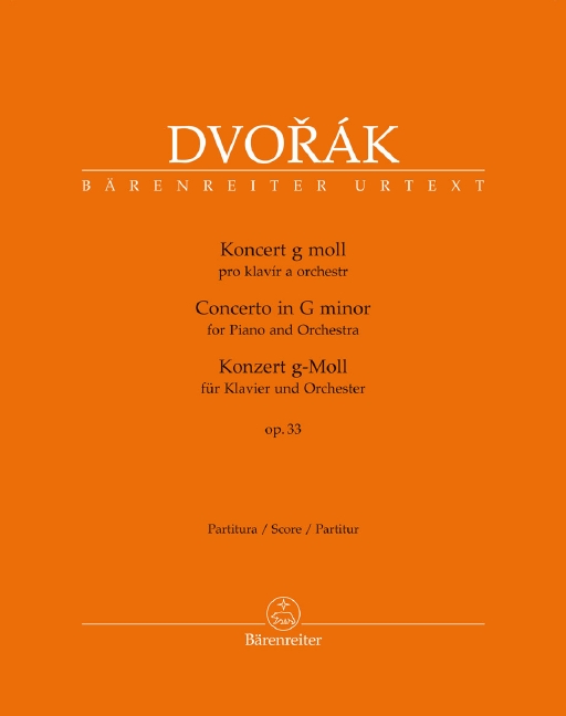 Concerto for Piano and Orchestra G minor, Op.33 B.63 (Full score, Urtext edition)