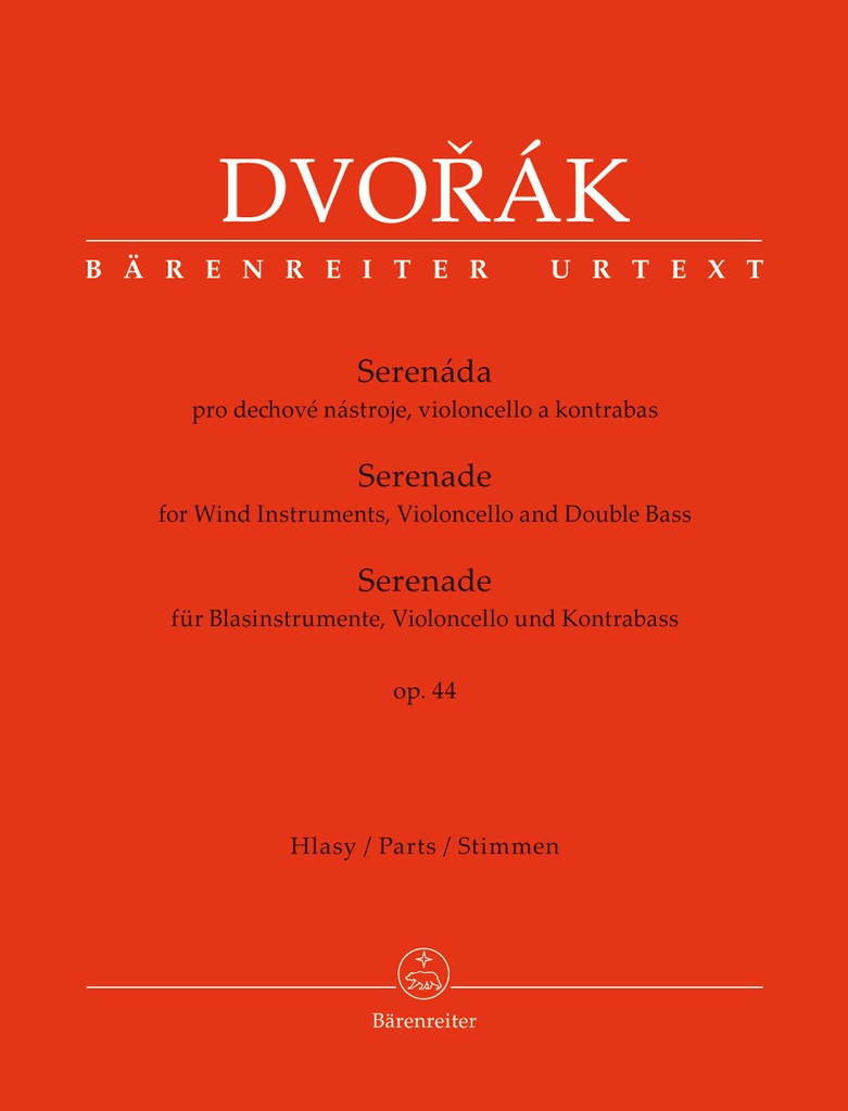 Serenade for Wind Instruments, Violoncello and Double Bass, Op.44 (Set of parts, Urtext edition)