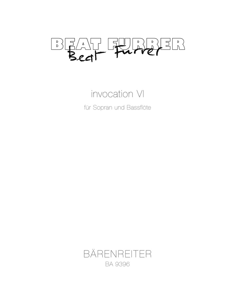 invocation VI for soprano and bass flute (2002/03) (High voice)