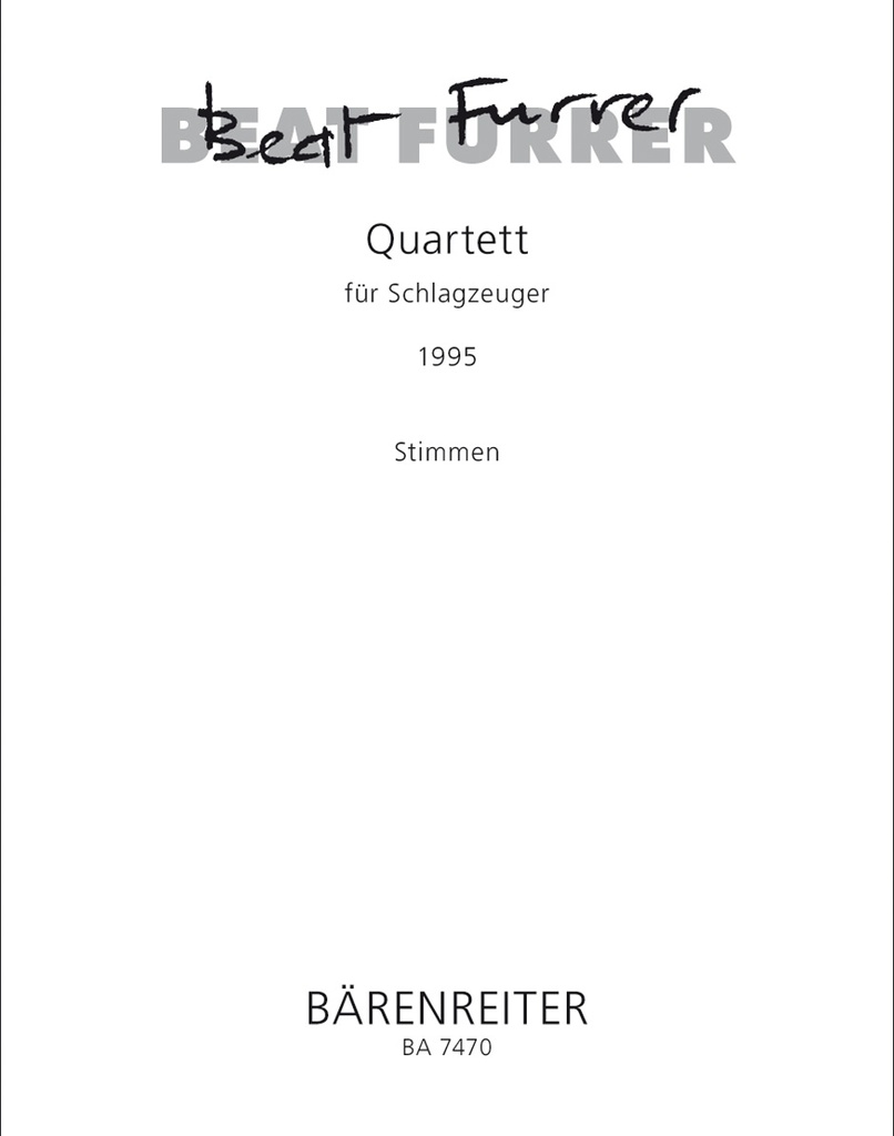 Quartett für Schlagzeuger (1995) (Set of parts)