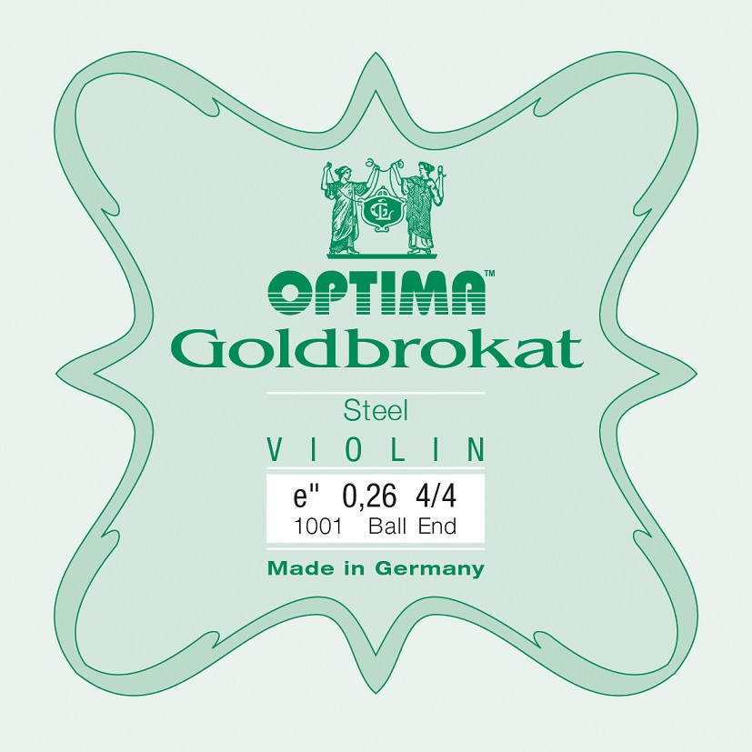 Mi-snaar Optima Goldbrokat voor Viool (4/4 ball end 0.26)