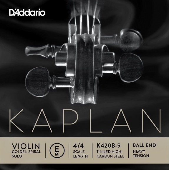 Mi-snaar Kaplan Golden Spiral Solo voor Viool (High tension, with ball)