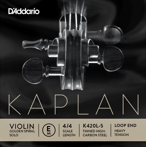 Mi-snaar Kaplan Golden Spiral Solo voor Viool (High tension, with loop)