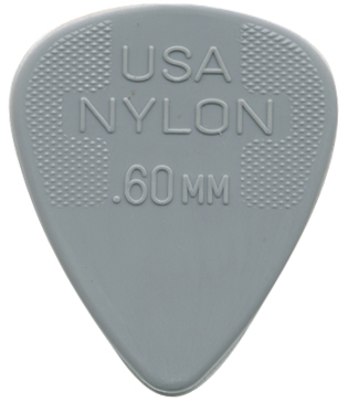 Plectrum nylon .60mm (soepel medium lichtgrijs)