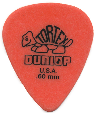 Plectrum tortex .60mm (soepel oranje)