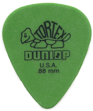 Plectrum tortex .88mm (medium groen)