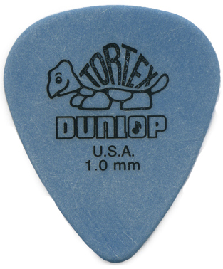 Plectrum tortex 1.0mm (medium/hard blauw)