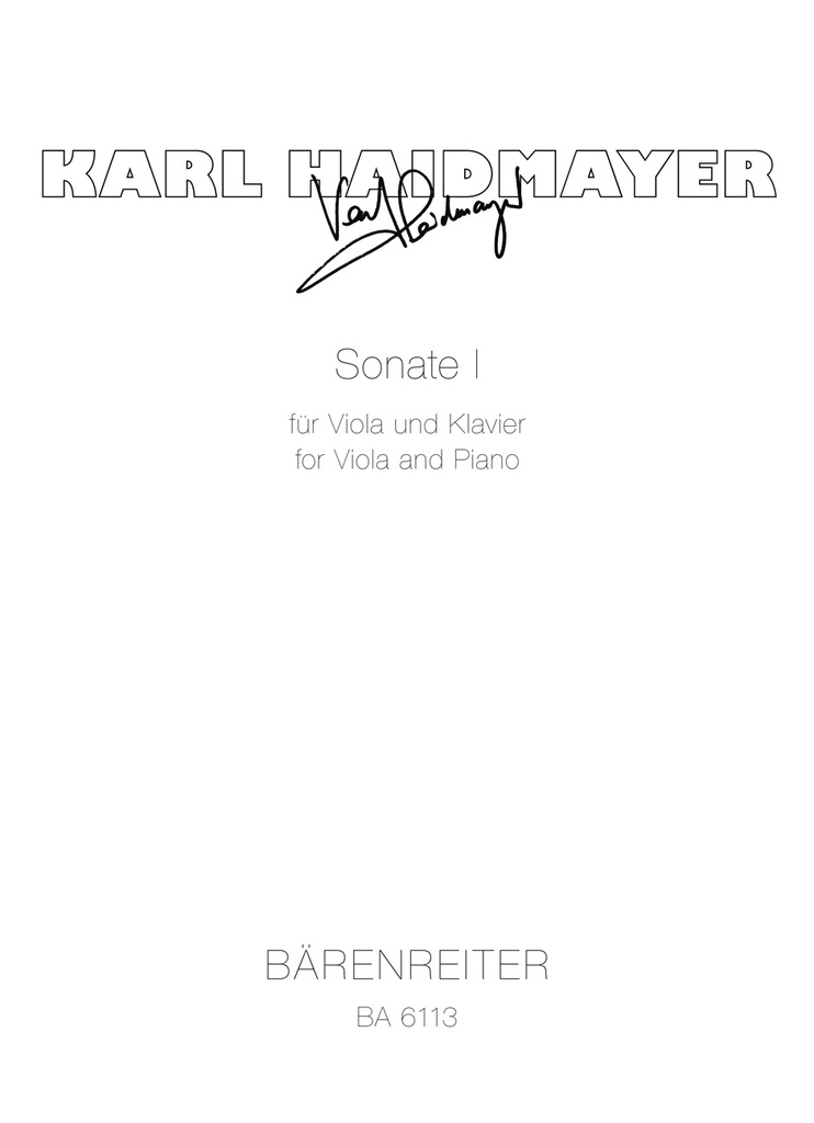 Sonate für Viola und Klavier No.1 (1964) (Score & parts)