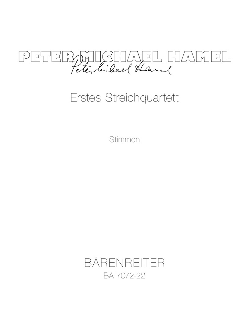 Erstes String Quartet (1980) (Set of parts)