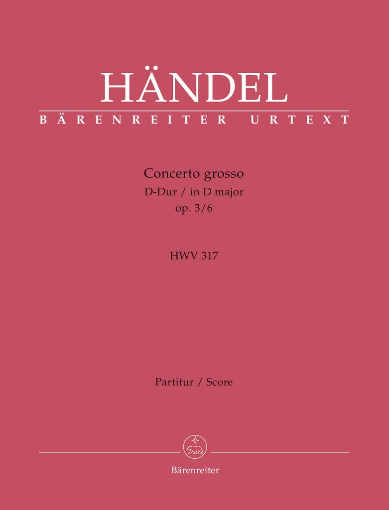 Concerto grosso D major, Op.3/6, HWV.317  (Full score, Urtext edition)