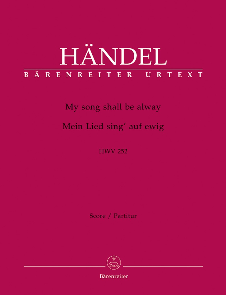 My song shall be alway, HWV.252 (Full score, Urtext edition)