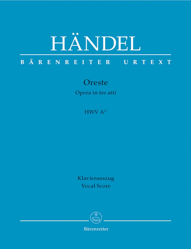 Oreste, HWV.A/11 (Vocal score, Urtext edition)