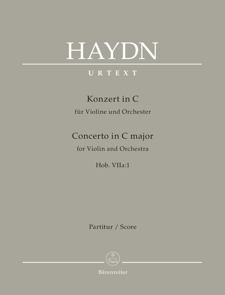Concerto for Violin and Orchestra C major Hob. VIIa:1 (Full score, Urtext edition)