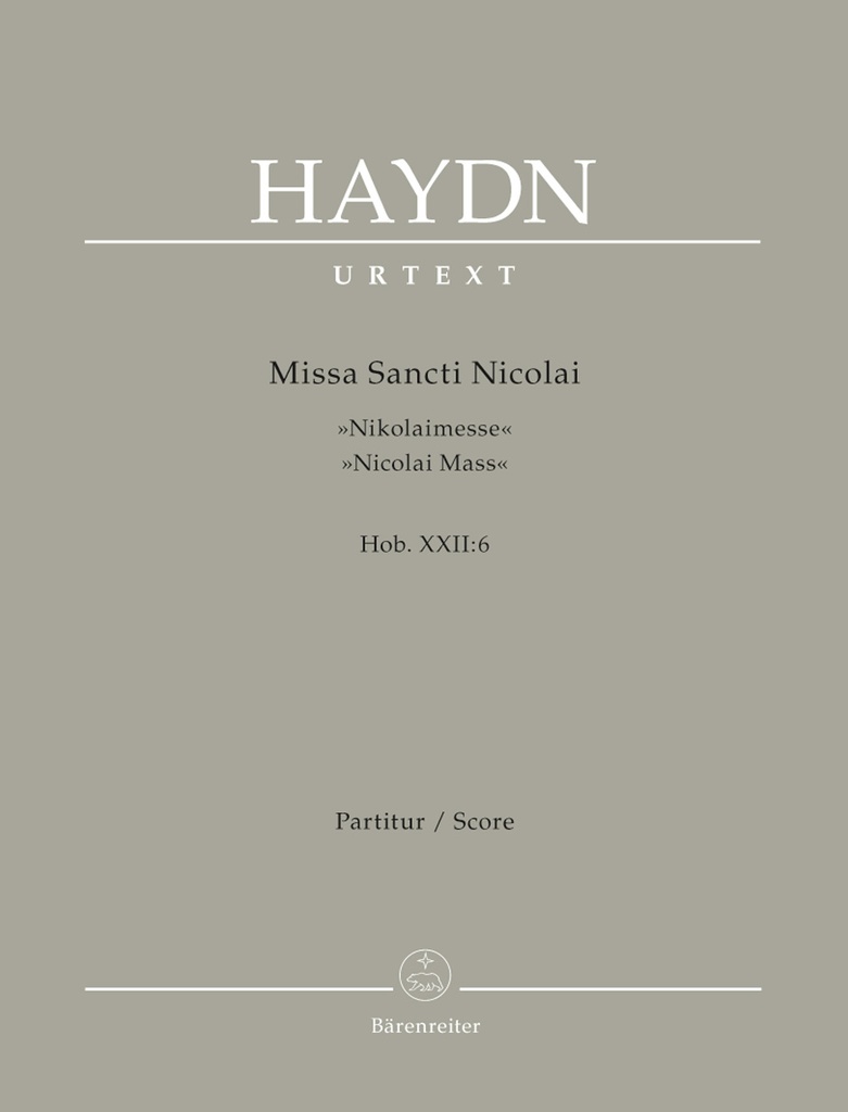 Missa Sancti Nicolai Hob. XXII:6 'Nicolai Mass' (Full score, Urtext edition)