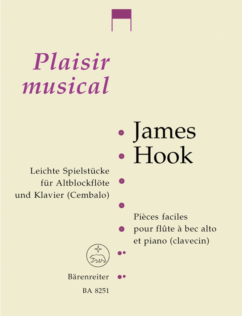 Leichte Spielstücke für Altblockflöte und Klavier (Cembalo) (Score & parts)