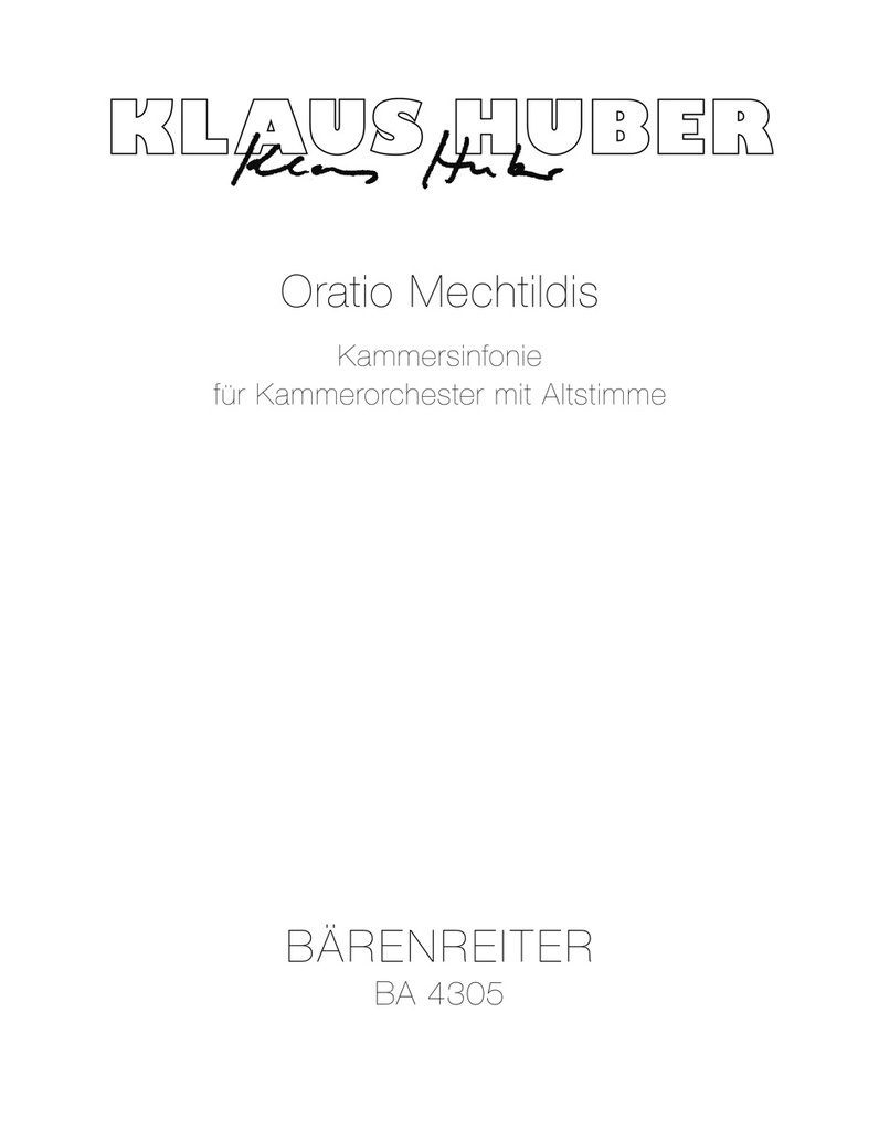 Oratio Mechtildis (1956/1957) (Study score)