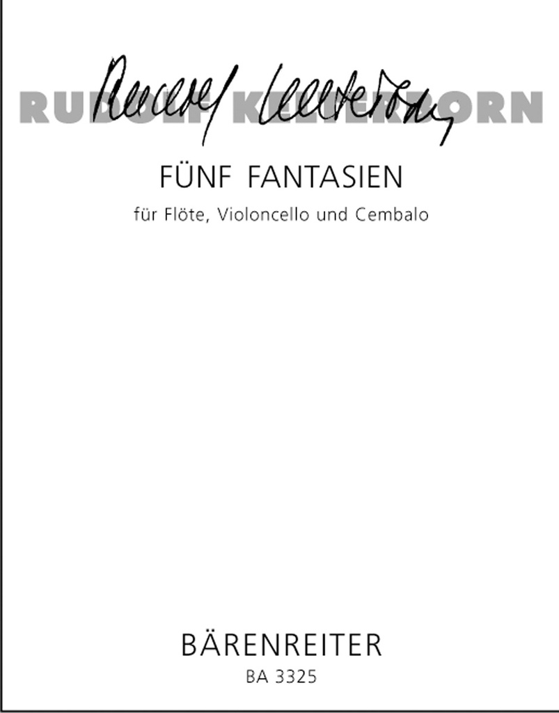 5 Fantasien für Flöte, Violoncello und Cembalo (1958) (Set of parts)