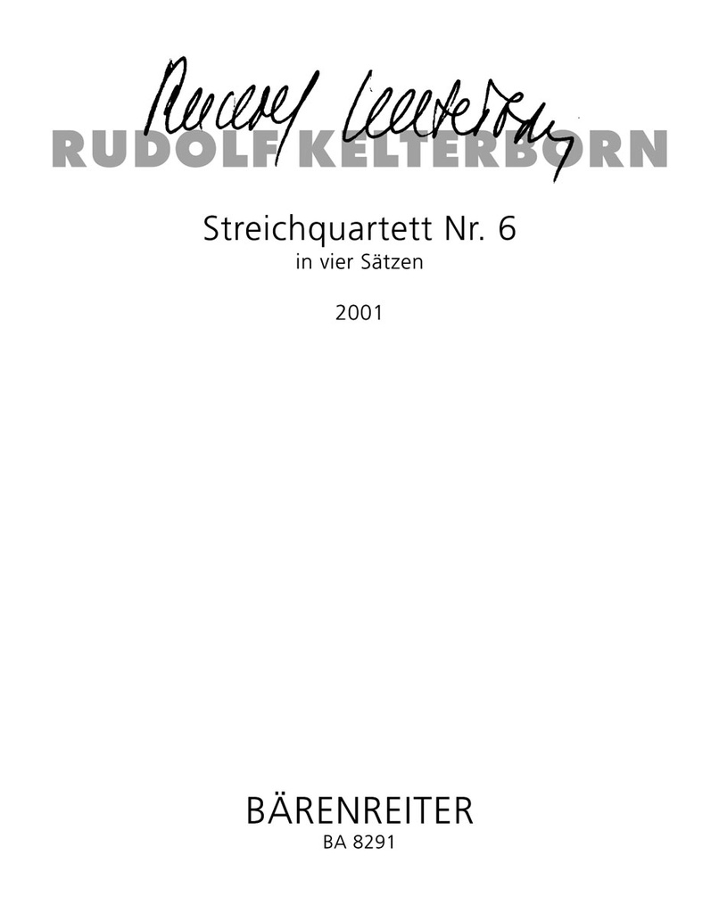 String Quartet No.6 (2001) (Score & parts)