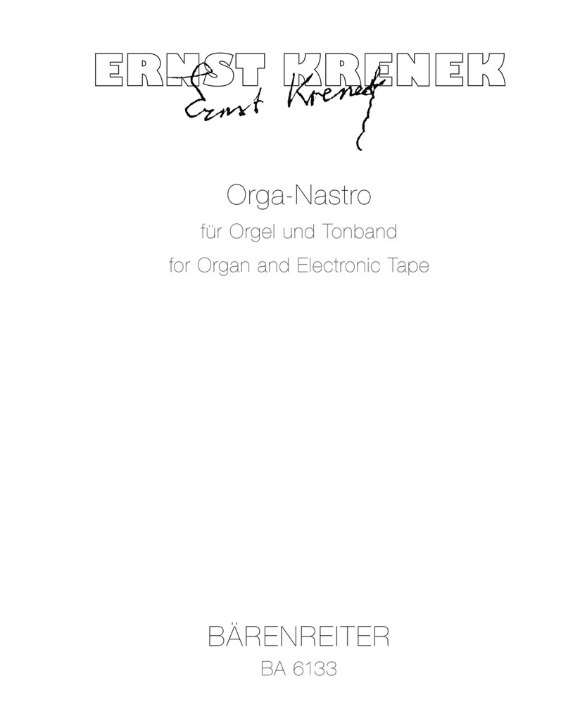 Orga-Nastro für Orgel und Tonband, Op.212 (1971)