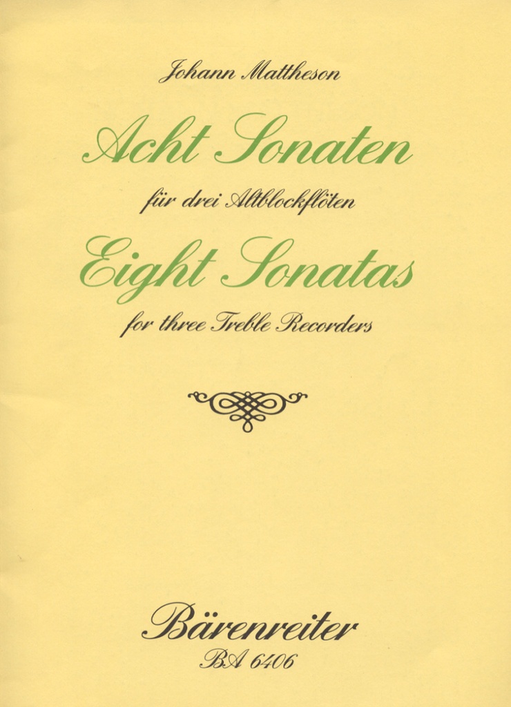 8 Sonaten für 3 Altblockflöte, Op.1/3-10