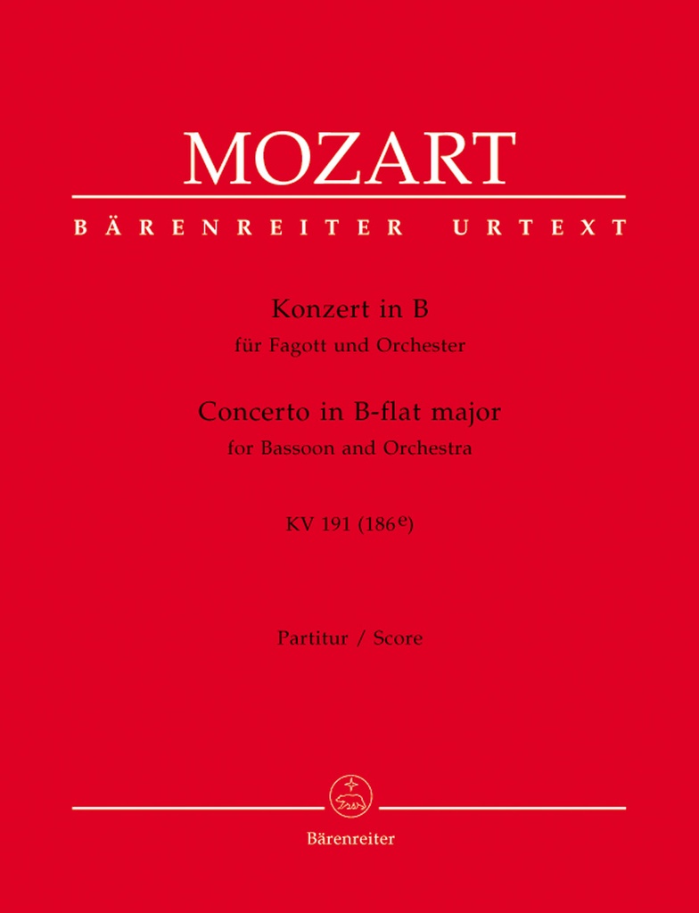 Concerto B-flat major, KV.191(186e) (Full score, Urtext edition)