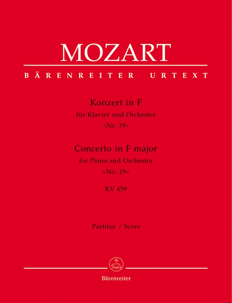 Concerto for Piano and Orchestra No.19 F major, KV.459 (Full score, Urtext edition)