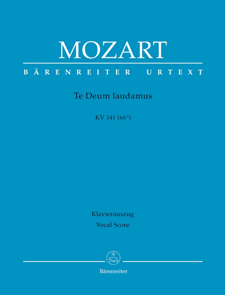 Te Deum laudamus, KV.141 (66b) (Vocal score, Urtext edition)