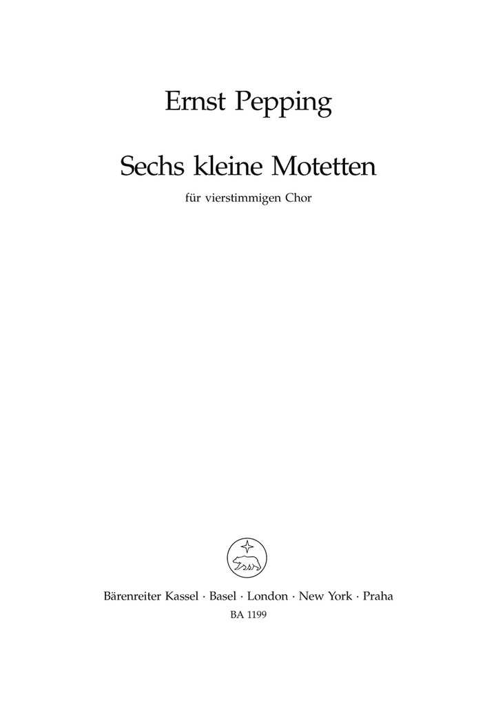 6 Kleine Motetten (1949)