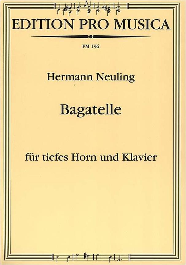 Bagatelle für Tiefes Horn und Klavier