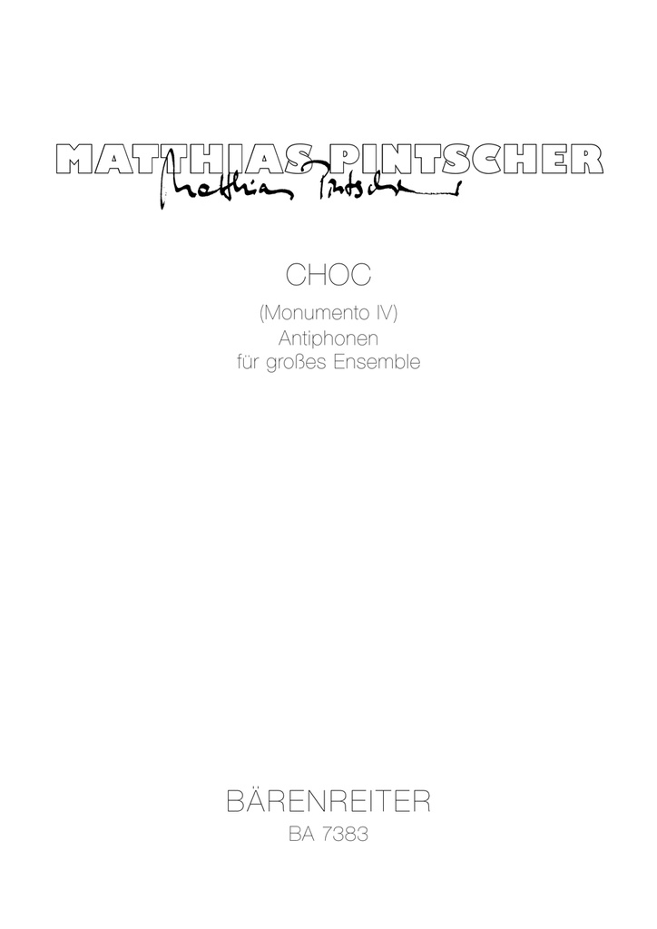 CHOC (Monumento IV) (1996) (Study score)