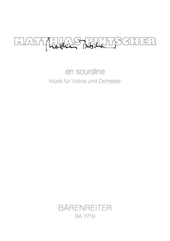 En sourdine (2002) (Study score)