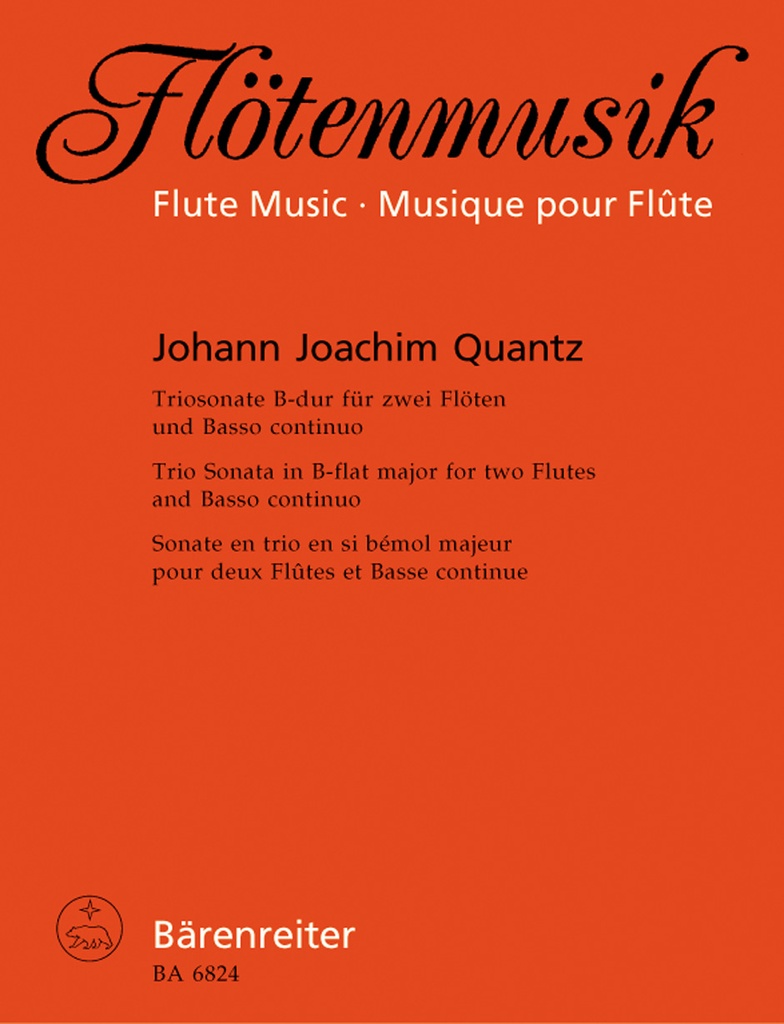 Trio Sonata for Two Flutes and Basso Continuo B-flat major (Set of parts)