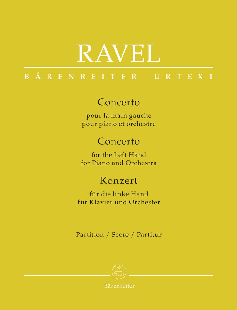 Concerto for the Left Hand for Piano and Orchestra (Full score, Urtext edition)