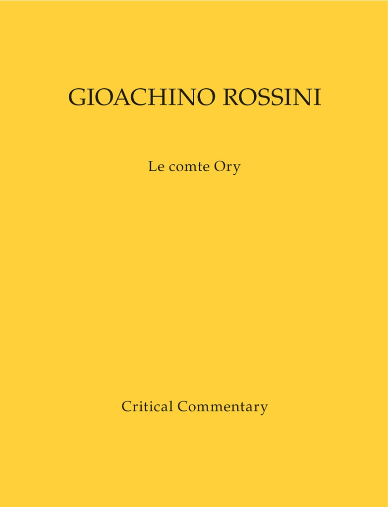 Le comte Ory (Critical commentary)