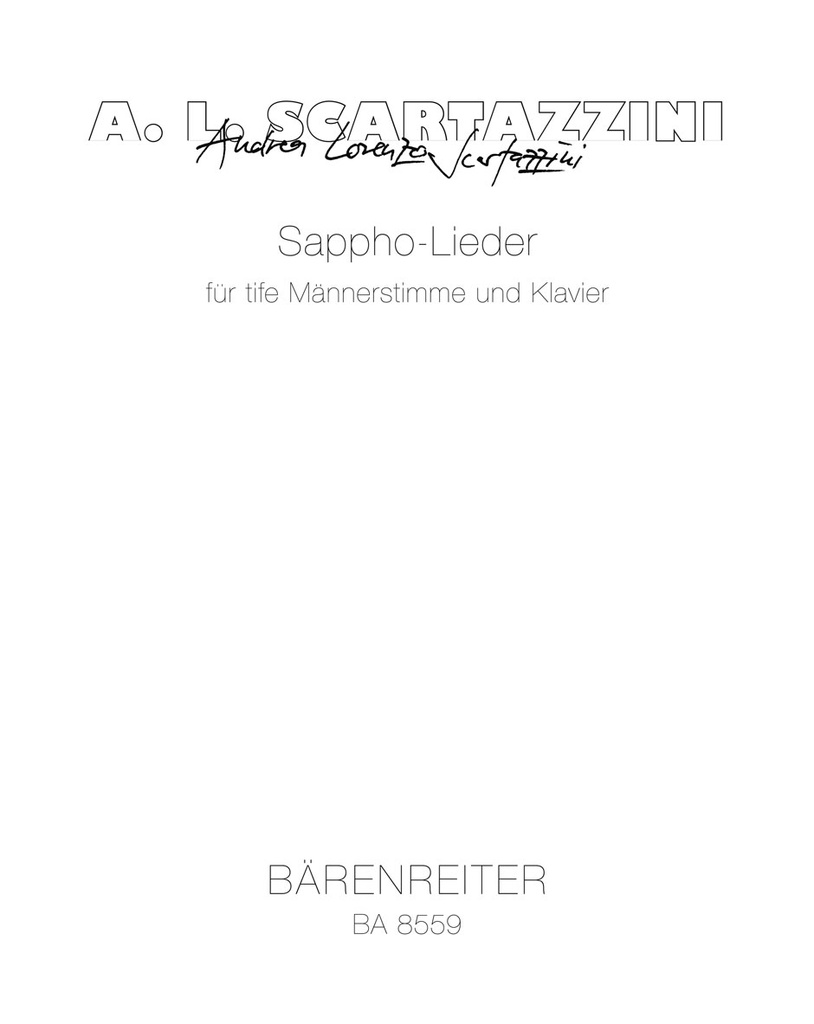 Sappho Lieder for solo bass voice and Piano (2002) (Low voice)