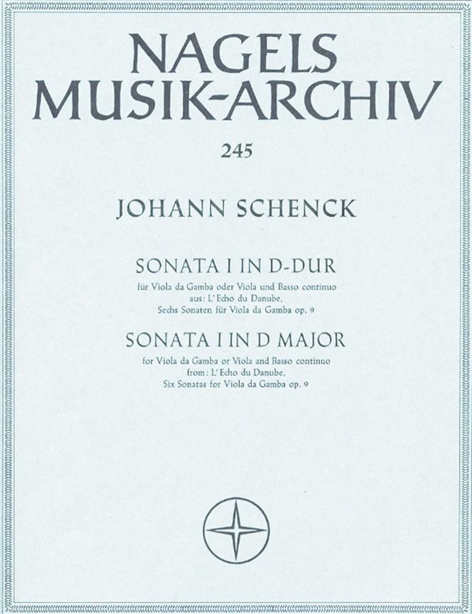 Sonata I für Viola da gamba (Viola) und Basso continuo No.1 D-Dur (aus 'L'Echo du Danube', Op.9) (Score & parts)